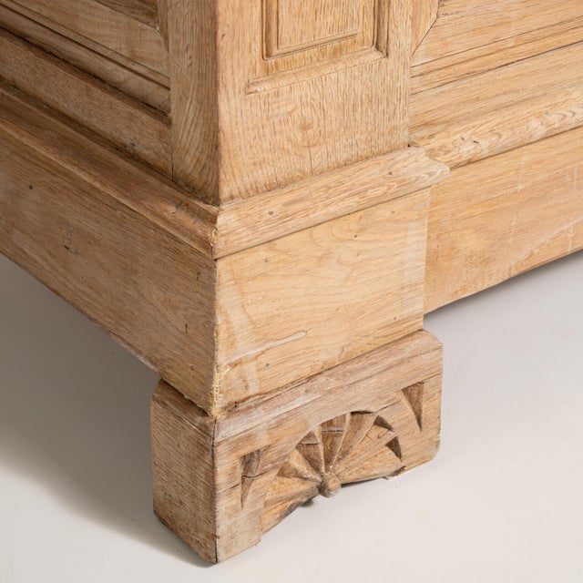 Wood 1970s Carved Brutalist Oak Buffet For Sale - Image 7 of 14
