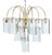 Waterfall Beveled Glass and Brass Chandelier For Sale