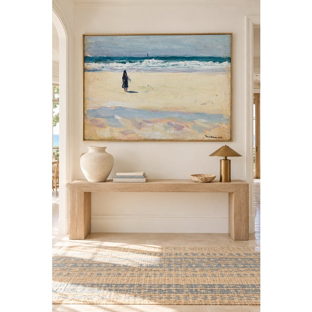 Contemporary Neutral Vintage Beach Art Print - Coastal Painting by Albert Marquet, 60" X 40" For Sale - Image 3 of 7