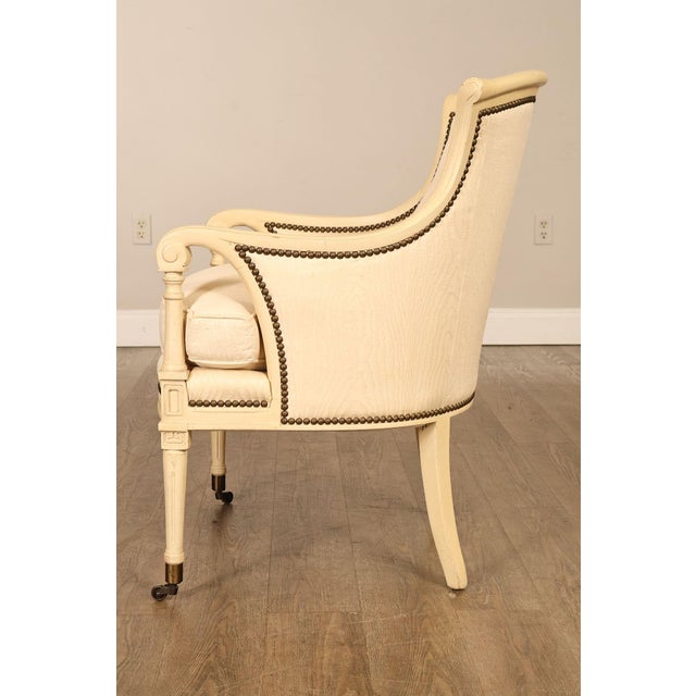 Henredon French Directoire Style Painted Armchair For Sale - Image 16 of 18