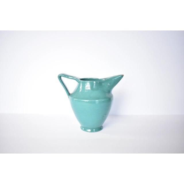 Mid-Century Italian Deruta Jade Green Pitcher For Sale - Image 10 of 11