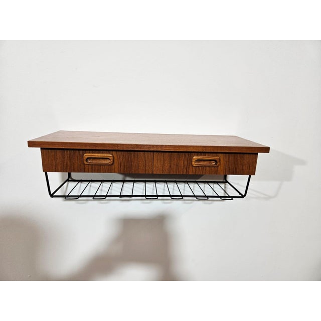 Teak Wall Console, 1960s For Sale - Image 4 of 14