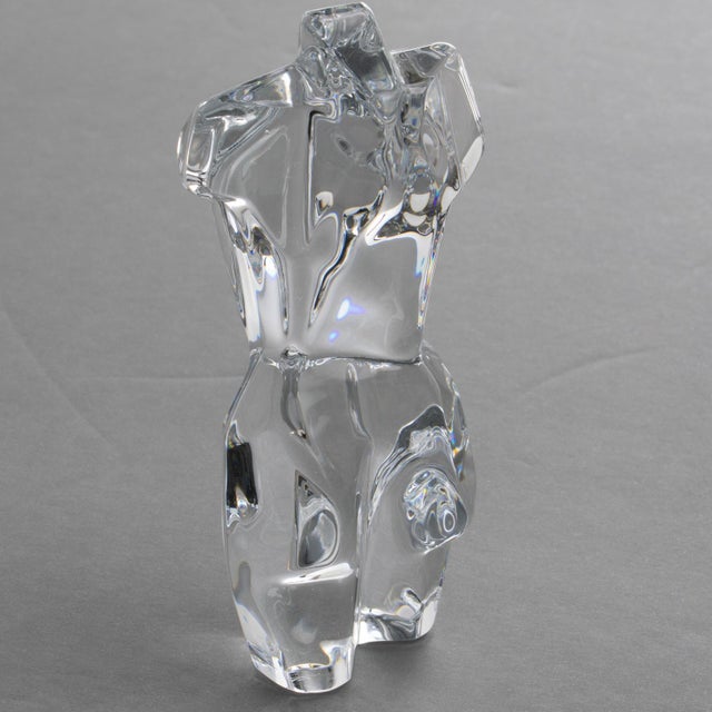 Pedro Ramirez Vasquez for Daum Crystal Athena Cubist Torso Female Sculpture For Sale - Image 11 of 11