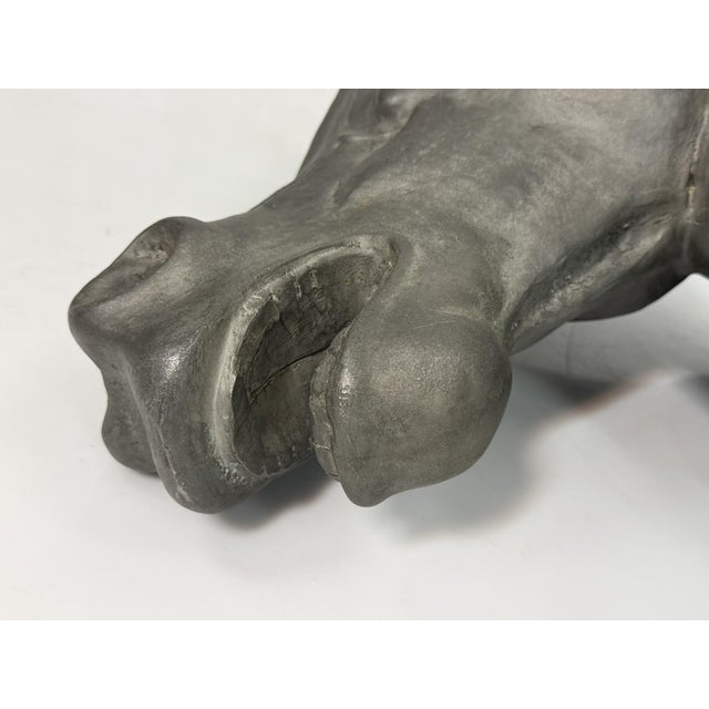Vintage Cast Aluminum Horse Head Equestrian Wall Sculpture, Possibly French For Sale - Image 13 of 18