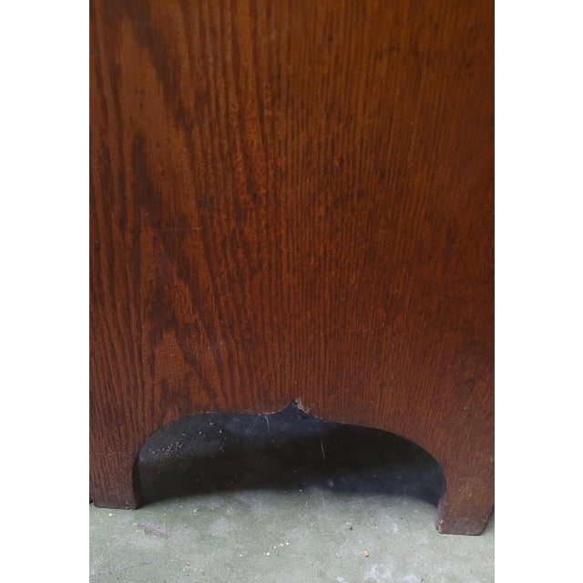 Mission Antique Mission Oak Bookcase For Sale - Image 3 of 11