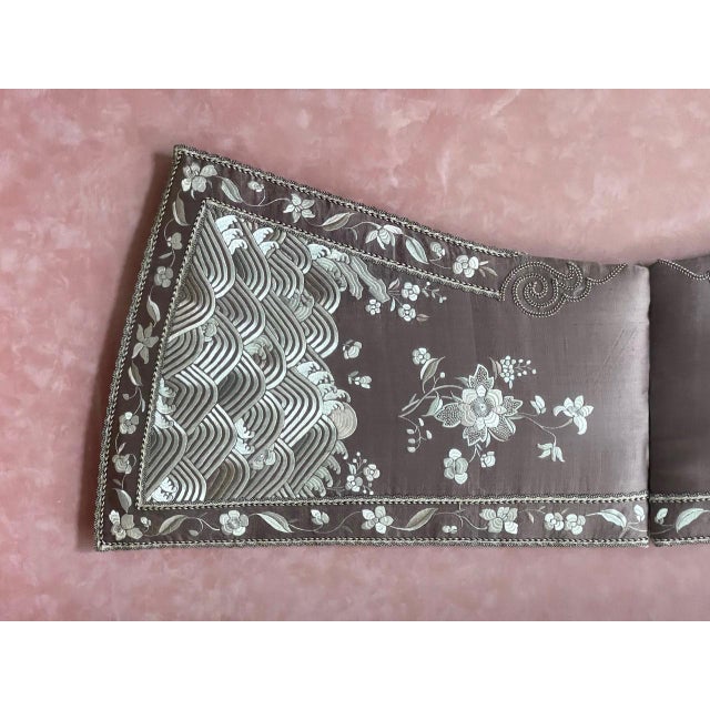 19th Century Framed Antique Two-Piece Chinese Embroidery Winter Jacket Ensemble For Sale - Image 5 of 17