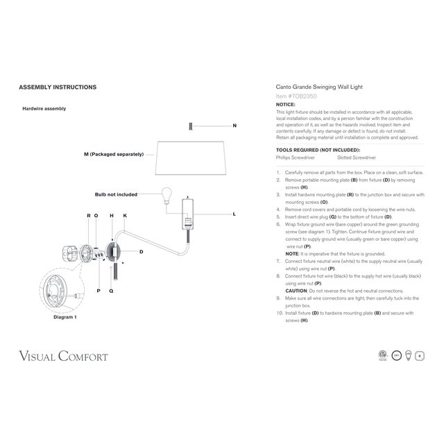 Visual Comfort Thomas O'Brien for Visual Comfort Signature Canto Grande Swinging Wall Light in Polished Nickel with Linen Shade For Sale - Image 4 of 5