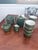 French 1980s Pristine Apilco French Green & Gold 18-Pc Espresso & Coffee Set - Flawless Trim For Sale - Image 3 of 4