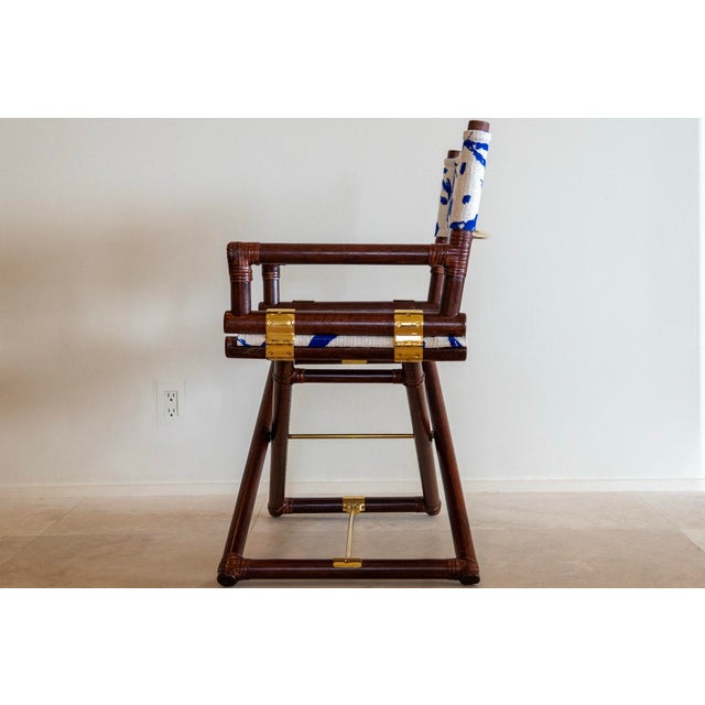 McGuire 1970's McGuire Director's X-Chair For Sale - Image 4 of 11