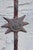Oxblood Red Antique Cast Iron Garden Fence Section With Spear Finials And Star Motif For Sale - Image 8 of 18