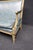 French Louis XVI Leatherette Tufted Settee For Sale - Image 3 of 9