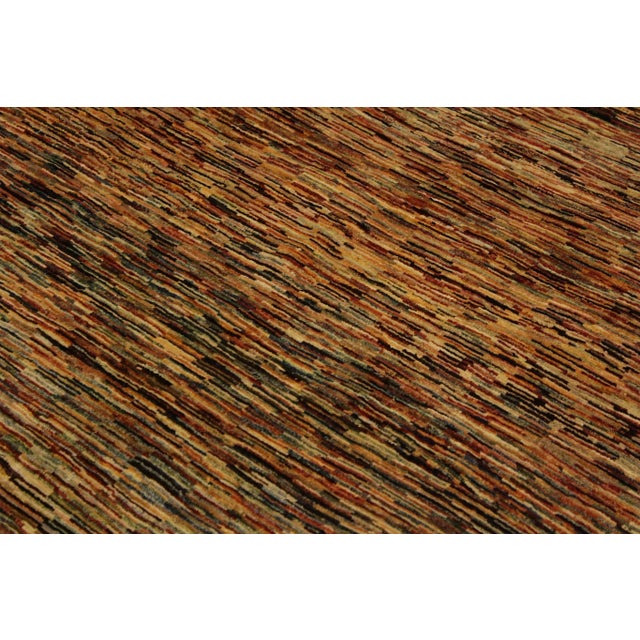 1990s 1990s Modern Gabbeh Beige/Blue Wool Rug - 4'3" X 5'3" For Sale - Image 4 of 9