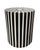 Make a bold graphic statement with this striking vintage drum-style side table, crafted with a sturdy wooden core and...