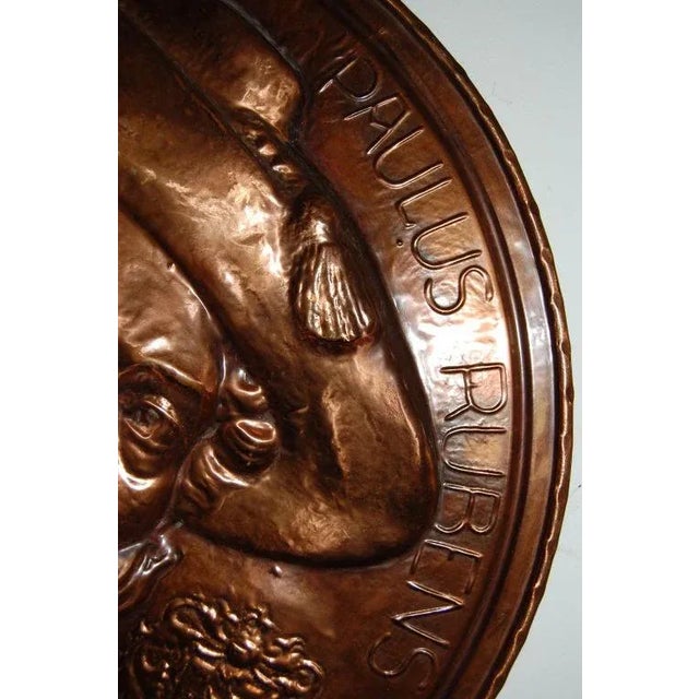 Copper Rondel Plaque of Peter Paul Rubens For Sale In Atlanta - Image 6 of 9