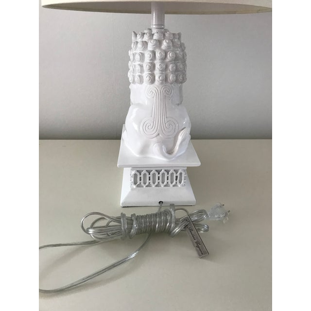 Barbara Cosgrove Mini White Foo Dog Ceramic Table Lamp ...