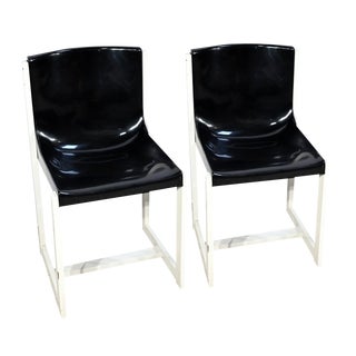 Set of Lacquered Wooden Chairs by P. Gautier, 1960s For Sale