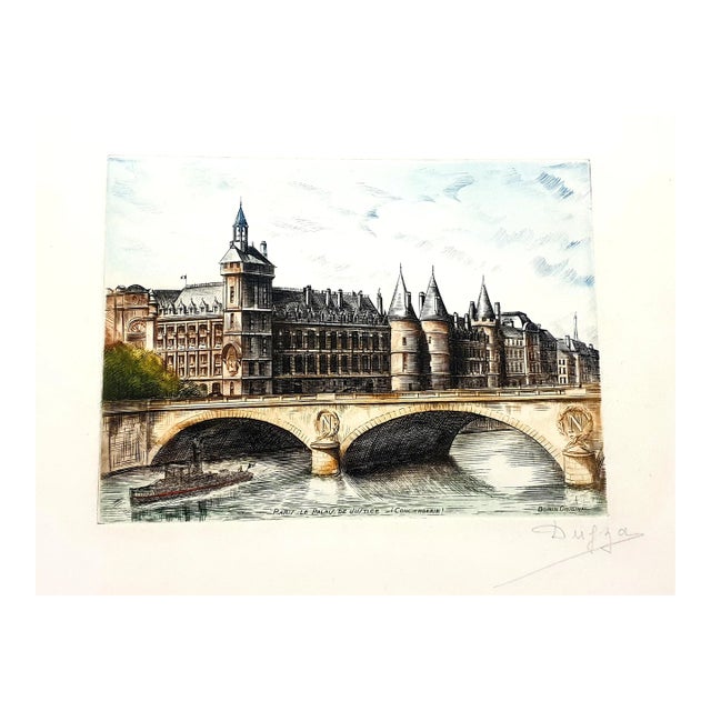 Dufza, Paris Conciergerie, 1940, Etching For Sale
