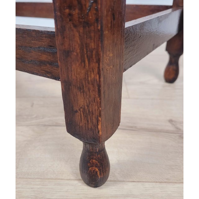 Vintage Rectangular Country Barley Twist Side Table, 1950 For Sale - Image 10 of 18