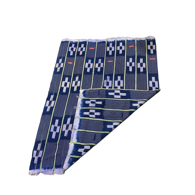 1990s African Vintage Baule /Baoulé Indigo Cloth/Textile For Sale In New York - Image 6 of 12