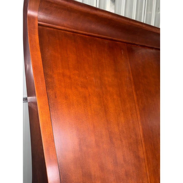 Thomasville Impressions Collection Martinique / Louis Philippe Wooden Sleigh Bed Frame For Sale - Image 16 of 17