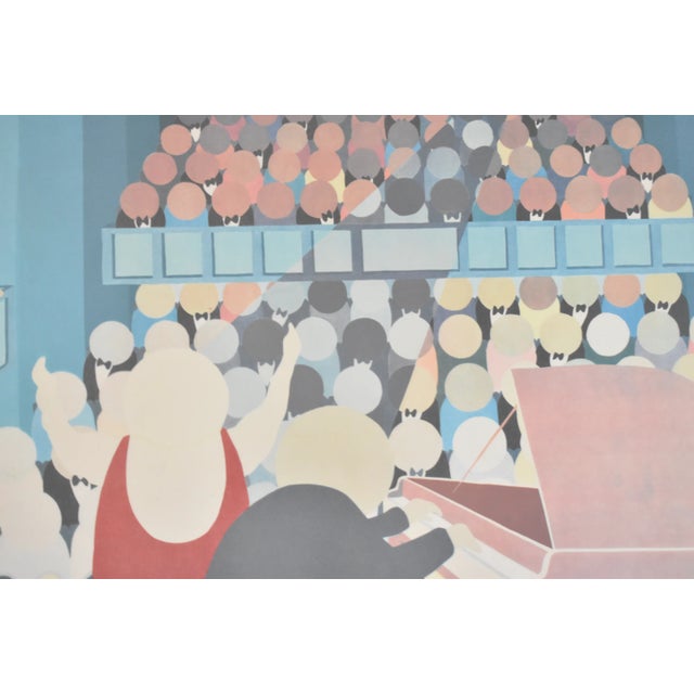 Vintage Framed Carol Dahl "Performance Art" Serigraph For Sale - Image 4 of 9