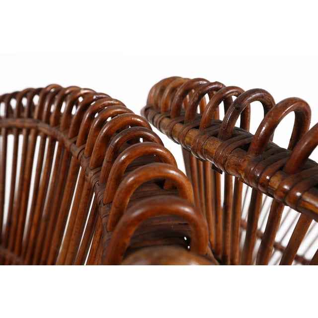 1960s Rattan Lounge Armchairs by Janine Abraham & Dirk Jan Rol, 1960s, Set of 2 For Sale - Image 5 of 14