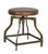 Farmhouse Matthew Izzo Home - Leather & Brass Adjustable Piano Stool For Sale - Image 3 of 3