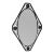 French Art Deco Wrought Iron Mirror Signed by Elarcher For Sale