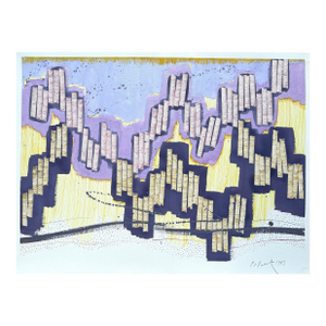 Barbara Beck 1987 Abstract Watercolor Painting on Paper - Signed/Dated