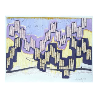 Barbara Beck 1987 Watercolor Painting on Paper For Sale