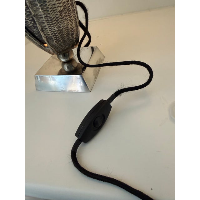 2020s Contemporary Arteriors Home Sculptural Silver Table Lamp For Sale - Image 5 of 11