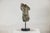 Figurative Late 20th Century Small Male Torso Bronze Sculpture on Circular Marble Base For Sale - Image 3 of 15