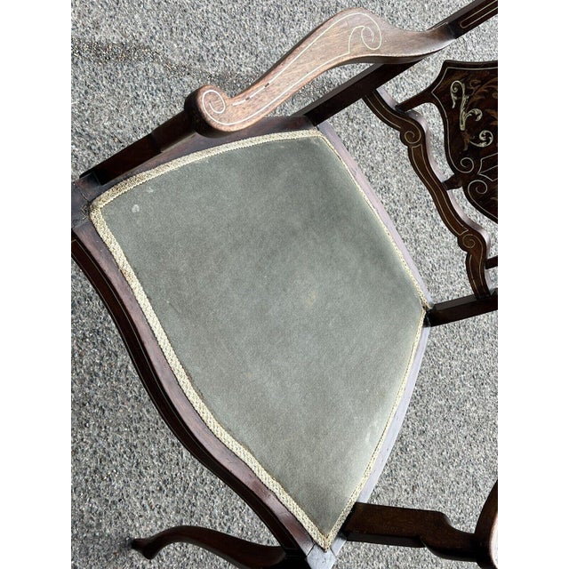 Brown Victorian Rosewood Desk and Chair from Davenport, Set of 2 For Sale - Image 8 of 18