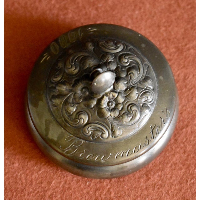 Victor Silver Co Box Antique Silver Plate Collar Button Engraved Brewmasters For Sale - Image 13 of 16