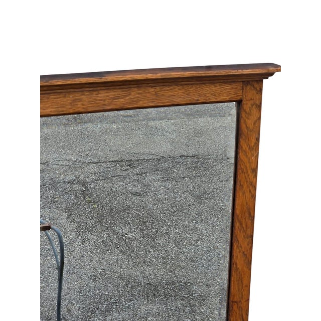 19th Century Arts and Craft American Solid Oak Mirror. For Sale In Philadelphia - Image 6 of 15
