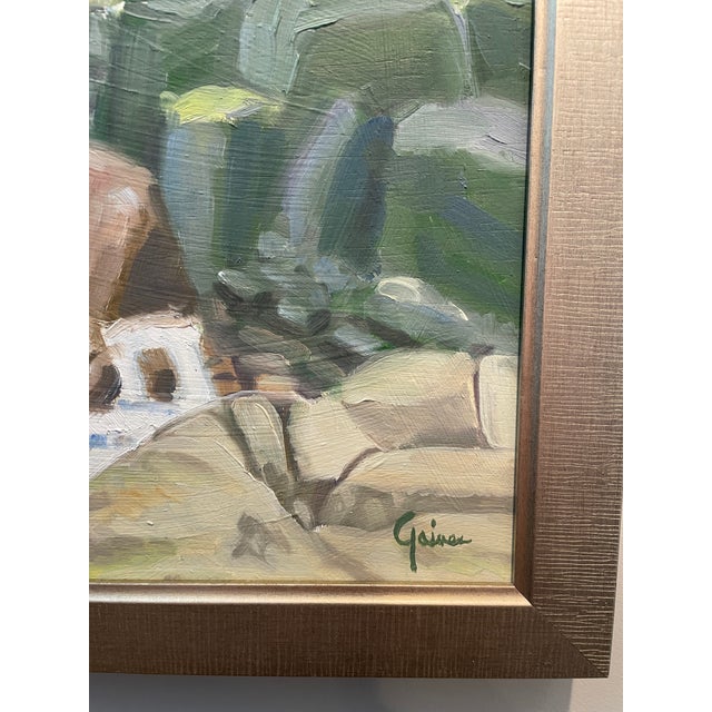 White Mountains New Hampshire Oil on Board by Gaines For Sale - Image 4 of 5