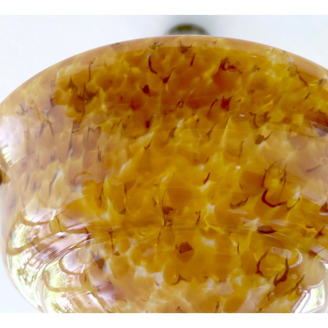 Art Deco Amber Glass Pendant Light, 1930s For Sale - Image 11 of 14