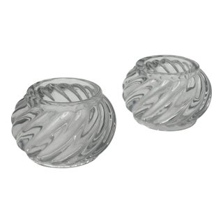 Pair of Baccarat Crystal Napkin Rings For Sale