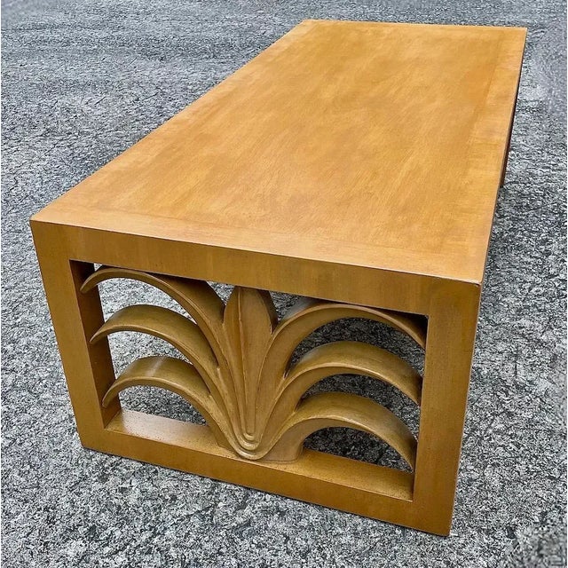 Mid-Century Modern Robsjohn Gibbings Deco Palm Coffee Table For Sale - Image 3 of 10