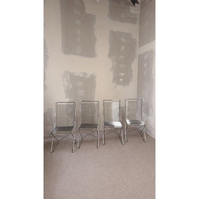 Industrial Cross-Swinger Chair by Till Behrens for Schlubach, 1980s, Set of 4 For Sale - Image 3 of 13