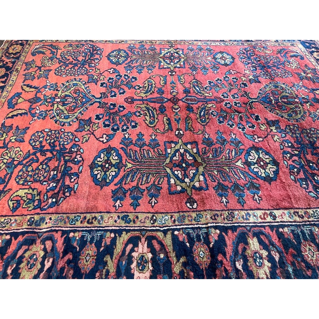 Antique Persian Lilihan Rug For Sale - Image 4 of 9