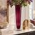Mid 20th Century Tall Polish Plum Purple Art Glass Vase on Clear Square Base For Sale - Image 4 of 4