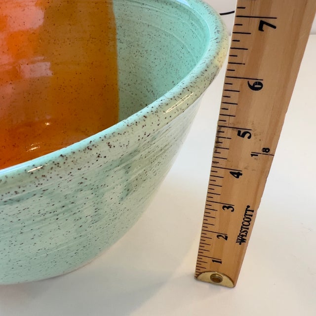 Handmade Pottery Large Speckled Stoneware Serving Bowl, Signed Mark Boka For Sale - Image 15 of 16