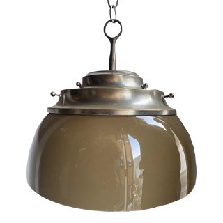 1970s Italian Glass Pendant Fixture For Sale