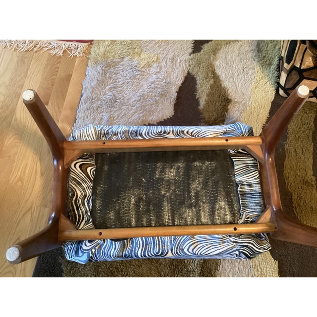Mid Century Upholstered Adrian Pearsall Ottoman/Stool Unmarked For Sale In Charlotte - Image 6 of 11