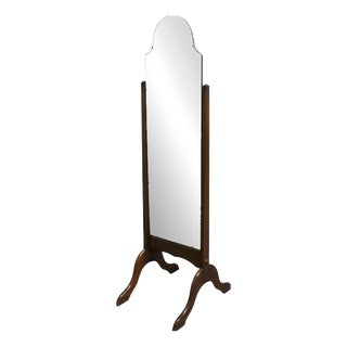 Art Deco Style Cheval Mirror with Arch-Shaped Top, 1930s For Sale