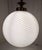 Metal Vintage Italian Pendant Lamp with White Patterned Glass Shade, 1980s For Sale - Image 7 of 9
