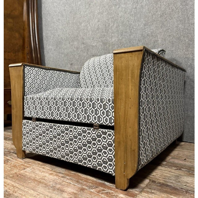 Vintage Tulip Lounge Chair in Light Wood, 1920s For Sale - Image 4 of 9