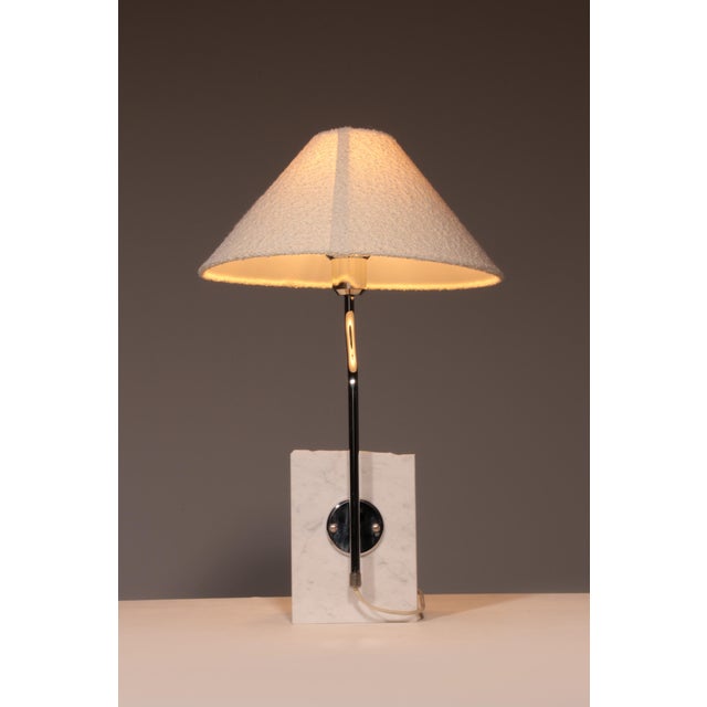 Marble and Steel Table Lamp from Bergboms Scanlicht, 1970s For Sale - Image 11 of 14