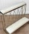 1970s Mid-Century Brass & White Vinyl Sculptural Alter Kneeling Bench For Sale - Image 5 of 10